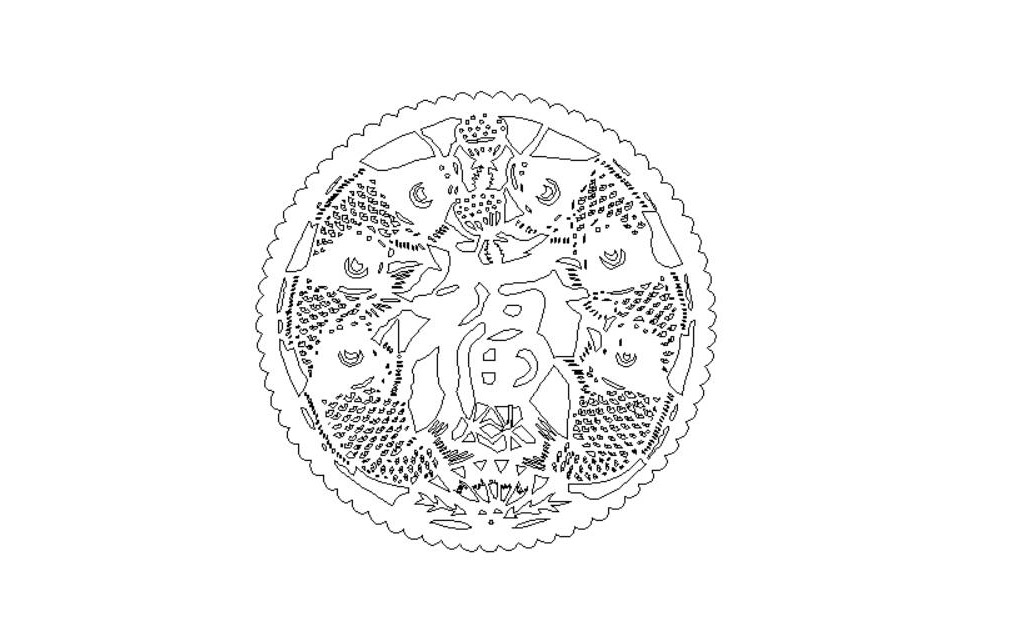 線(xiàn)切割福魚(yú)圖紙1