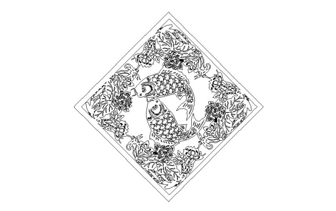 線(xiàn)切割福魚(yú)圖紙2