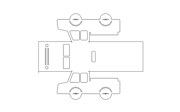 線(xiàn)切割折彎汽車(chē)圖紙,線(xiàn)切割圖紙免費下載