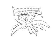 線(xiàn)切割椰樹(shù),線(xiàn)切割圖紙免費下載