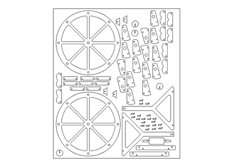 線(xiàn)切3D-摩天輪,線(xiàn)切割圖紙免費下載