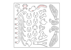 線(xiàn)切3D-蜜蜂,線(xiàn)切割圖紙免費下載