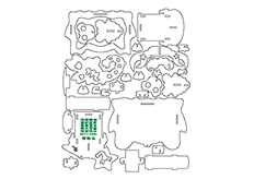 線(xiàn)切3D-12星座-天蝎座,線(xiàn)切割圖紙免費下載