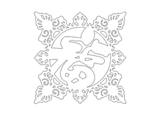 線(xiàn)切割2D-福字,線(xiàn)切割圖紙免費下載