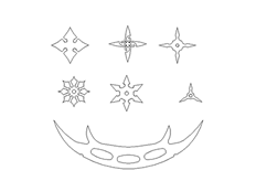 線(xiàn)切割2D-飛鏢,線(xiàn)切割圖紙免費下載